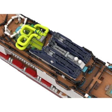 Vectolbricks MOC Klemmbausteine Kreuzfahrtschiff Modell, 7319 Teile MSC-fisrt-Grandiosa Aktives Italienisches Kreuzfahrtschiff Groß Schiff Set - 9