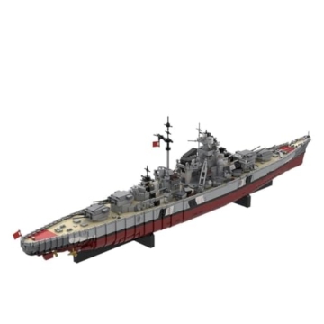 Vectolbricks MOC Klemmbausteine Kriegsschiff Modell, 7164 Teile 1/200 UCS KMS Schlachtschiff Bismarck Militär Technik Groß Schiff Set, MOC-29408 - 1