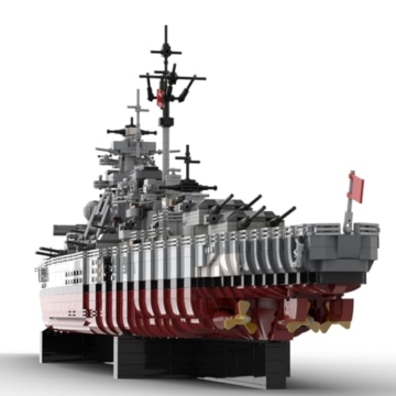 Vectolbricks MOC Klemmbausteine Kriegsschiff Modell, 7164 Teile 1/200 UCS KMS Schlachtschiff Bismarck Militär Technik Groß Schiff Set, MOC-29408 - 6