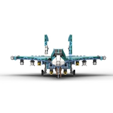 Vectolbricks Su-34 Fighter Bomber Klemmbausteine Set, 1:70 Militär Russischer Jet Kampfflugzeug Modell, Kampfjet Sammlermodell für Erwachsene (720 Teile) - 6