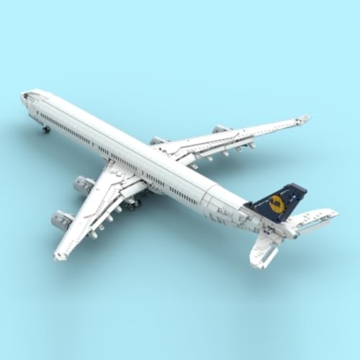 Vectolbricks Technik Transporter Bausteine, 2495 Teile Klemmbausteine A34x-600 Passagierflugzeug Transportflugzeug Militär Flugzeug Modell Set für Erwachsene, MOC-237688 - 4