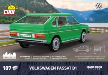 Volkswagen Passat B1 Sedan/Saloon Green, 125mm x 55mm x 45mm - 2