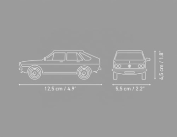 Volkswagen Passat B1 Sedan/Saloon Green, 125mm x 55mm x 45mm - 5
