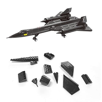 WANGE Baustein Spielzeug Kämpfer Flugzeug SR-71A Jet Amsel Flugzeug Modellbausatz (183 Stück) Kinder und Jugendliche - 2