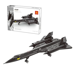 WANGE Baustein Spielzeug Kämpfer Flugzeug SR-71A Jet Amsel Flugzeug Modellbausatz (183 Stück) Kinder und Jugendliche - 1