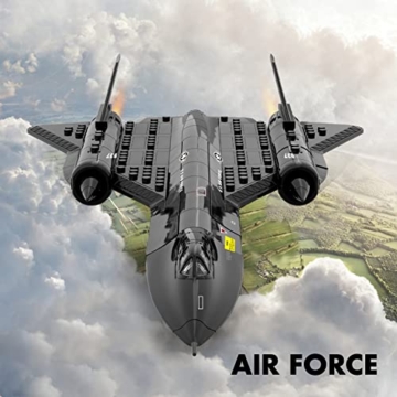 WANGE Baustein Spielzeug Kämpfer Flugzeug SR-71A Jet Amsel Flugzeug Modellbausatz (183 Stück) Kinder und Jugendliche - 6