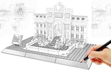 WANGE Fontana di Trevi - Trevi-Brunnen. Architektur Modell zum Bauen - 4