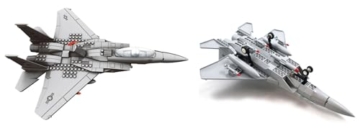 WANGE Modellbausatz F15 Eagle Modell eines zweimotorigen taktischen Jagdflugzeugs zum Zusammenbauen mit Blöcken, Modellbau 1:48. - 2