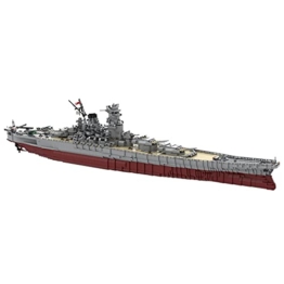 WANZPITS Classic Military WW2 IJN Yamato Battleship Architecture Model MOC-37260 Marine Armee Waffe Kriegsschiff Maßstab 1:200 Modulare Bausätze,(8717 Pieces)