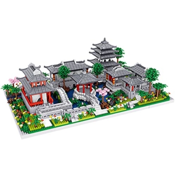Weltberühmte Architektur Klassische Gärten von Suzhou Bausatz, 3930pcs Micro Diamond Building Blocks Mini klemmbausteine ​Toy Collection Modell Set Geschenk für Kinder Erwachsene - 7