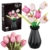 WINNER SPACE Tulpen Blumen Bauspielzeugset mit Vase, 223pcs Botanical Collection Bauklotz Spielzeug Pflanzen Home Deko, Geschenk zu Valentinstag, Muttertag Für Freundin Freund Mädchen 8+ - 1