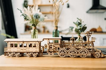 Wood Trick Holzspielzeugzug Set mit Eisenbahn - Mechanisches Modellbausatz für Lokomotivzugspielzeug - 3D-Holzpuzzle, Denksport für Erwachsene und Kinder, Bestes DIY-Spielzeug - 2