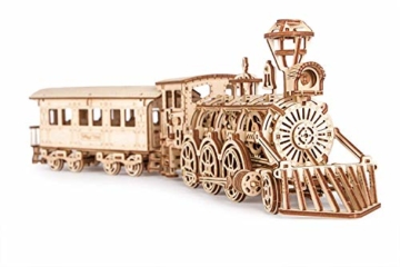 Wood Trick Holzspielzeugzug Set mit Eisenbahn - Mechanisches Modellbausatz für Lokomotivzugspielzeug - 3D-Holzpuzzle, Denksport für Erwachsene und Kinder, Bestes DIY-Spielzeug - 3