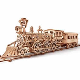 Wood Trick Holzspielzeugzug Set mit Eisenbahn - Mechanisches Modellbausatz für Lokomotivzugspielzeug - 3D-Holzpuzzle, Denksport für Erwachsene und Kinder, Bestes DIY-Spielzeug - 1