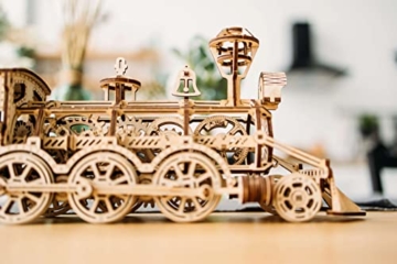 Wood Trick Holzspielzeugzug Set mit Eisenbahn - Mechanisches Modellbausatz für Lokomotivzugspielzeug - 3D-Holzpuzzle, Denksport für Erwachsene und Kinder, Bestes DIY-Spielzeug - 4