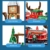 WWEI Weihnachtszug mit batteriebetriebenem Motor, Schienen und Zubehör,1217 Teile Klemmbausteine Kompatibel mit Lego Technik
