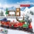 WWEI Weihnachtszug mit batteriebetriebenem Motor, Schienen und Zubehör,1217 Teile Klemmbausteine Kompatibel mit Lego Technik