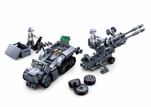 WWII - Kampfverband 4-in-1 (353 Teile) [M38-B0681], Spielset, Klemmbausteine, Soldaten, mit Spielfigur, Army WWII, Sluban SL95552 - 2