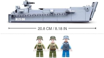WWII - Landungsboot (182 Teile) [M38-B0855], Spielset, Klemmbausteine, Soldaten, mit Spielfigur, Army WWII, bunt, Sluban Klemmbausteine SL95715 - 4
