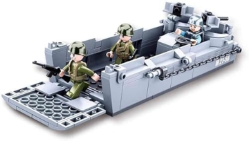 WWII - Landungsboot (182 Teile) [M38-B0855], Spielset, Klemmbausteine, Soldaten, mit Spielfigur, Army WWII, bunt, Sluban Klemmbausteine SL95715 - 6