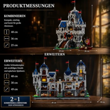 Xenobild Klemmbausteine Mittelalter Ritterburg Burg 3967 Teile - 6