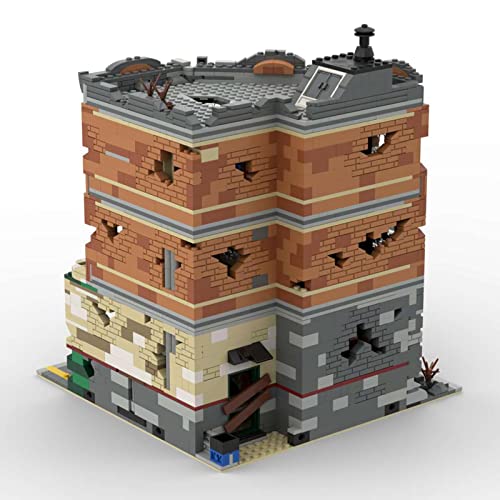 Xligo Militär Haus Battle Szenen Bausteine - WW2 Militär Modular Szenen MOC-66422 Eckgarage Modell, Kompatibel mit Lego (3065 Teile) - 4