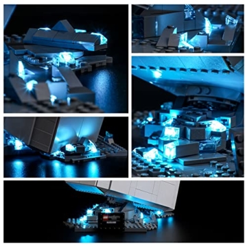 YEABRICKS LED Licht für Lego-10300 Creator Expert Back to The Future Time Machine Bausteine Modell (Lego Set Nicht enthalten) - 4