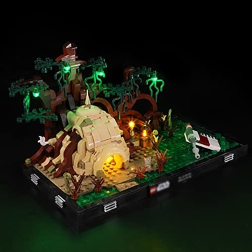 YEABRICKS LED Licht für Lego-75330 Star Wars Dagobah Jedi Training Diorama Bausteine Modell (Lego Set Nicht enthalten) - 2