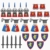 YLtremker Mittelalterliche Krieg Panzerung Waffen Bausteine Set, Custom Rom Krieg Pferde Rüstung Waffen Modell Spielzeug für Minifiguren (Four Sets) - 5