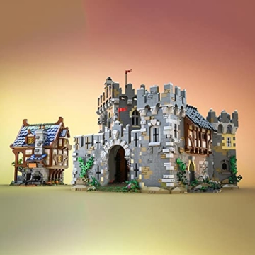 YYXX Modular Mittelalterlicher Stil Mittelalterliche Burg Baukasten, MOC-68151