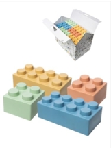 Zebrix XXL 25 Klemmbausteine Edition 4 Pastellfarben I 25 Große Soft Touch Bausteine Indoor und Outdoor I Für Babys & Kinder ab 6 Monaten I Made in Germany - 1