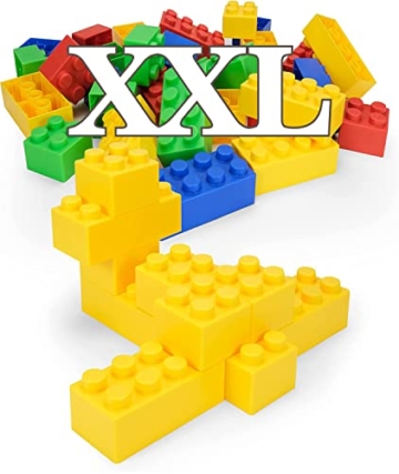 Zebrix XXL Klemmbausteine I Große Bausteine in Rot, Grün, Blau und Gelb